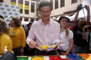 Argentinian president Mauricio Macri at an event.