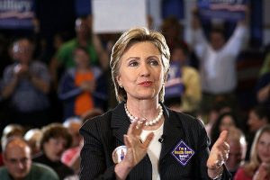 Hillary Clinton at a campaign event