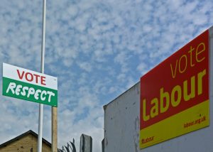 Political signs in Britain.