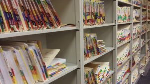 Patient files in a medical office