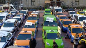 London taxi drivers protest uber