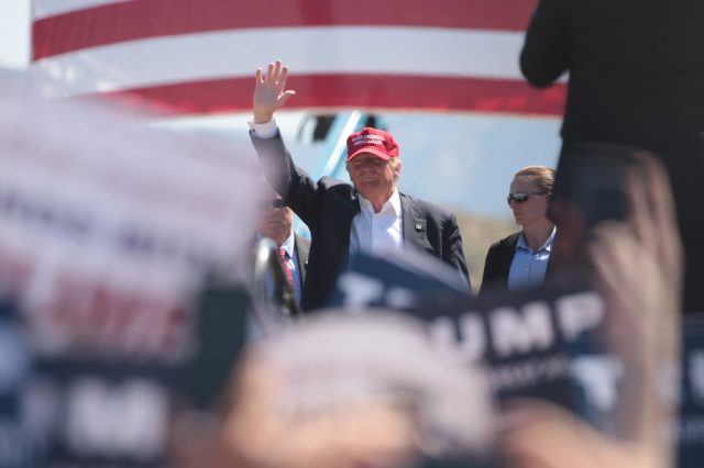 Donald Trump at a campaign event.