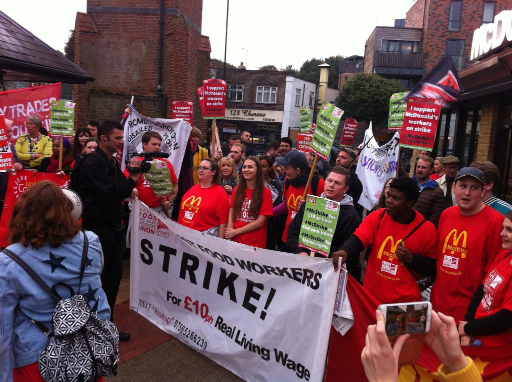McStrike workers on the picket line