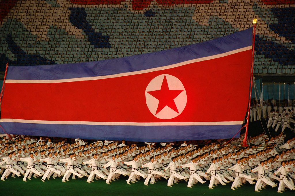A North Korean military parade
