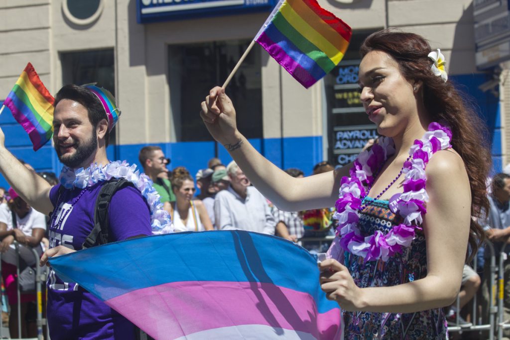 A trans pride parade