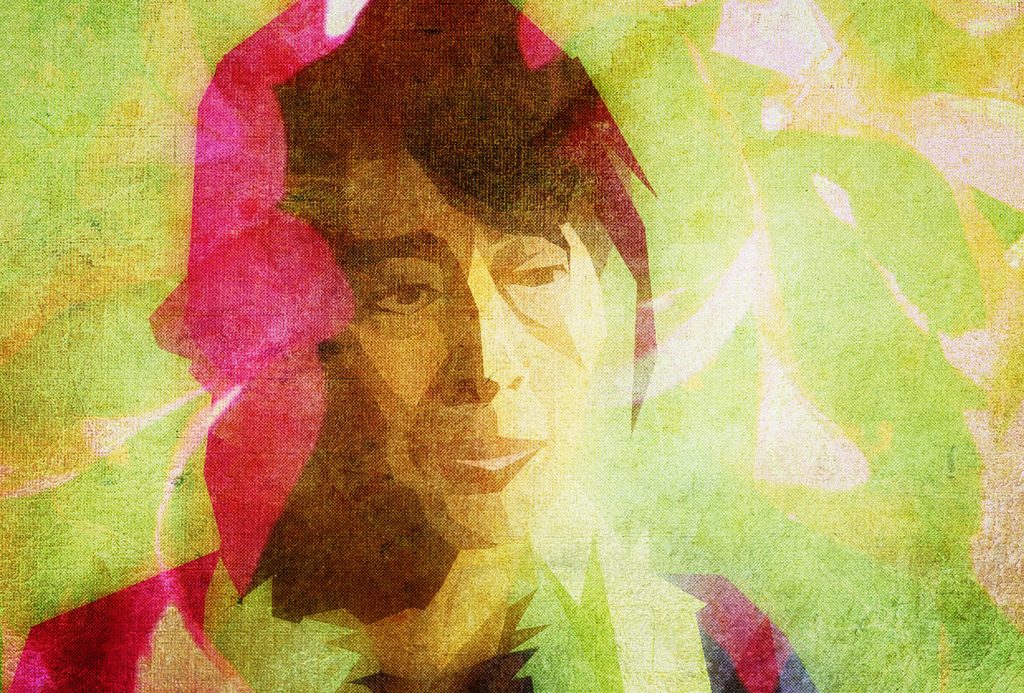 Aung San Suu Kyi in a stylized portrait