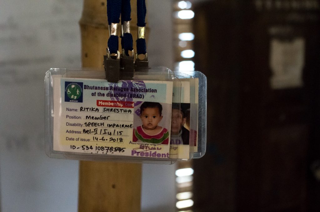 a refugee's identity card