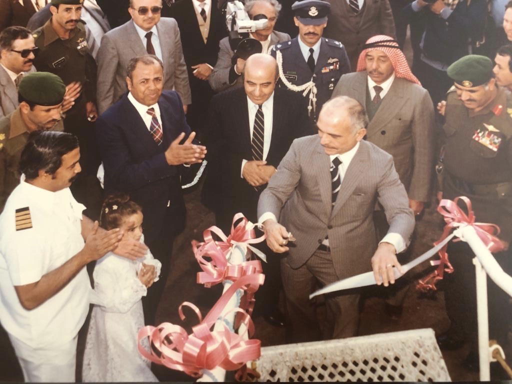 With King Hussein at the opening ceremony for the Potash project in the early 1980s