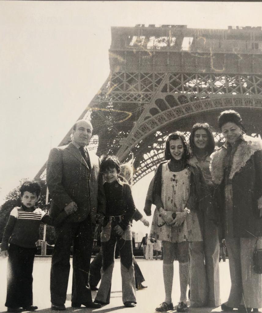 With my siblings Mahmoud, Lina and Lulu in Paris, 1975