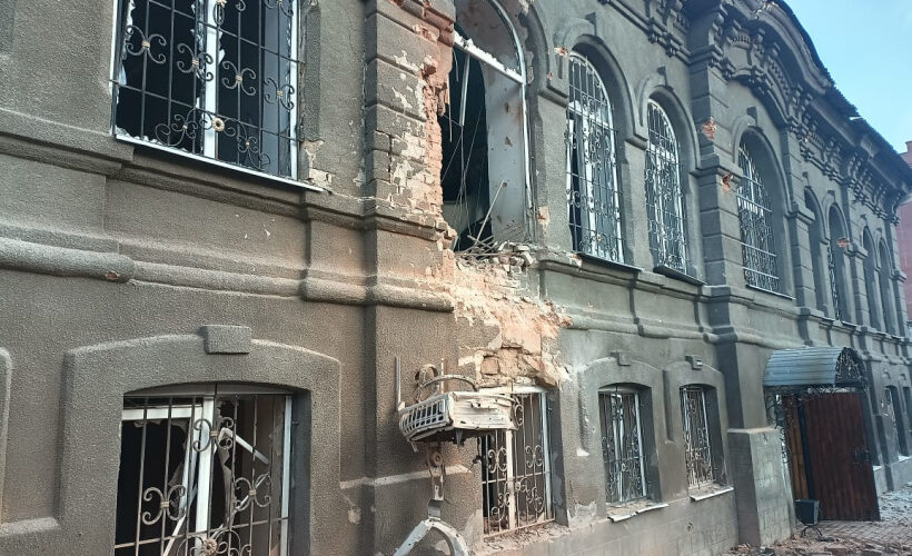 House in Bakhmut (Donetsk region of Ukraine) after Russian shelling on 4 January 2023