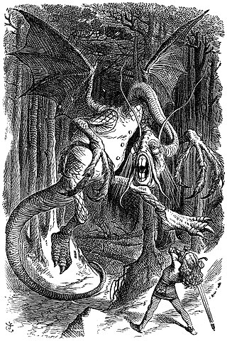The Jabberwock, as illustrated by John Tenniel, (1871)